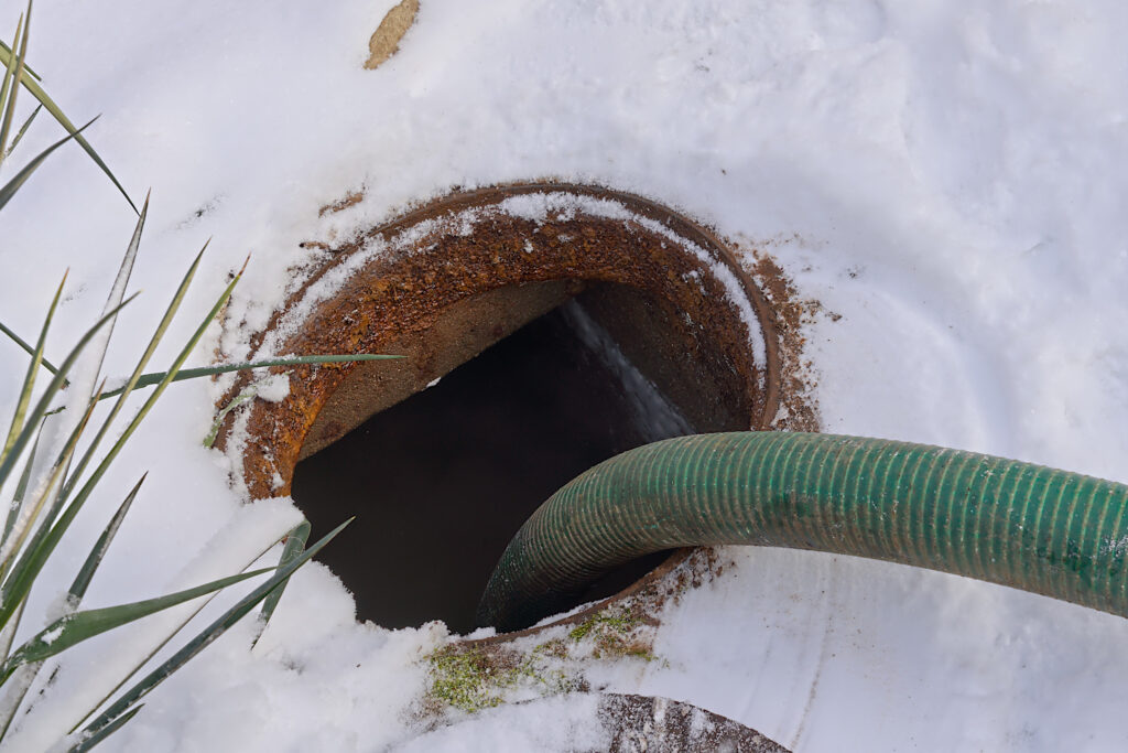 frozen septic tank